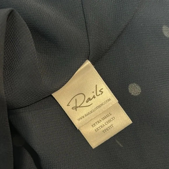 RAILS Brenna navy polka dot wrap mini dress - Picture 6 of 6